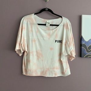 PINK Tie Dye Crop Tee